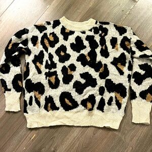 Gianni Bini Leopard Mohair Sweater Size S